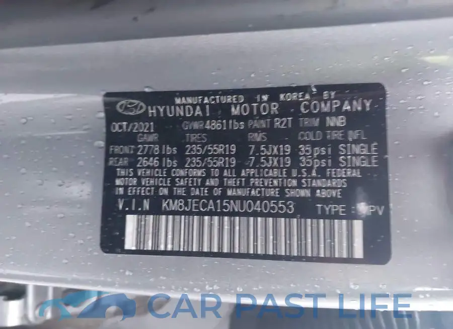 KM8JECA15NU040553# 9