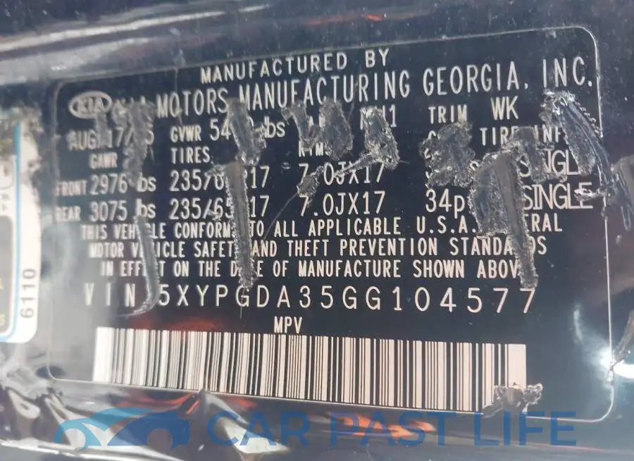 5XYPGDA35GG104577# 9