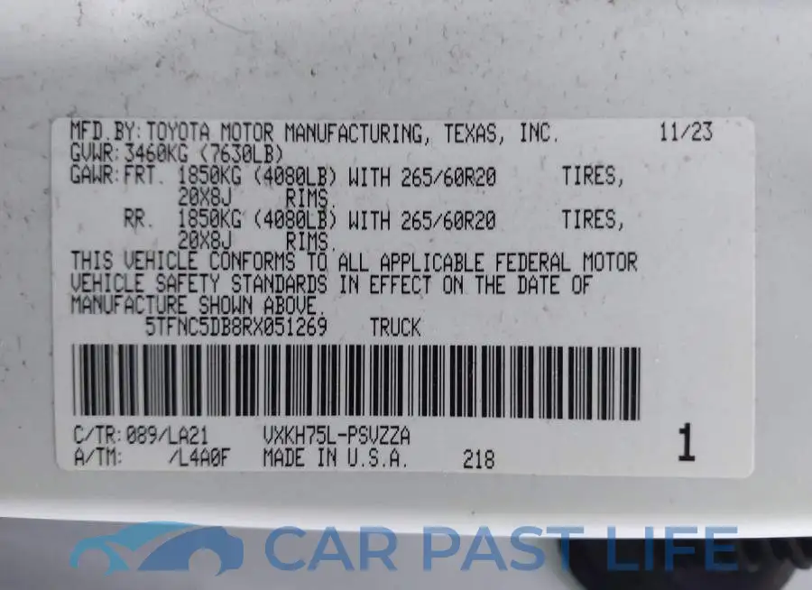5TFNC5DB8RX051269# 9