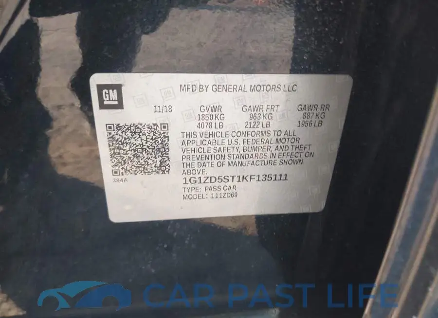 1G1ZD5ST1KF135111# 9