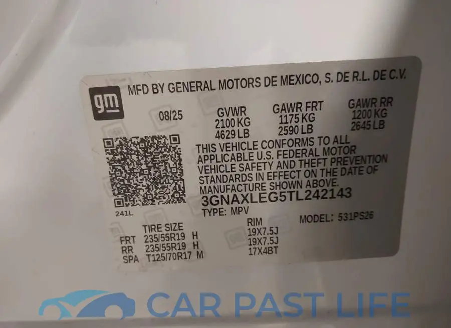 3GNAXLEG5TL242143# 9