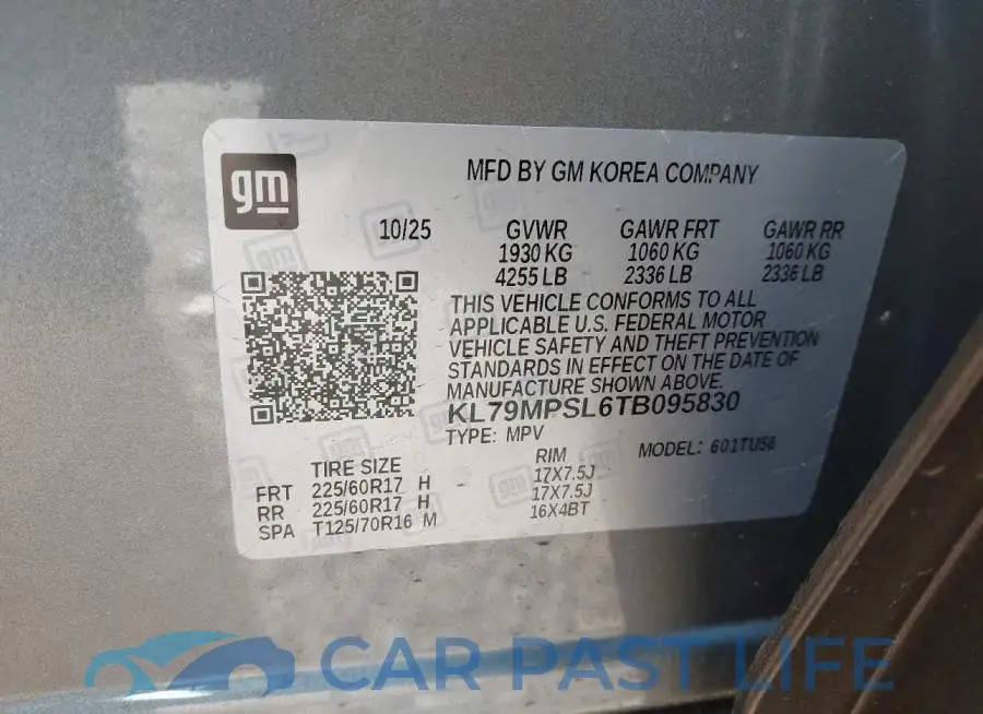 KL79MPSL6TB095830# 9
