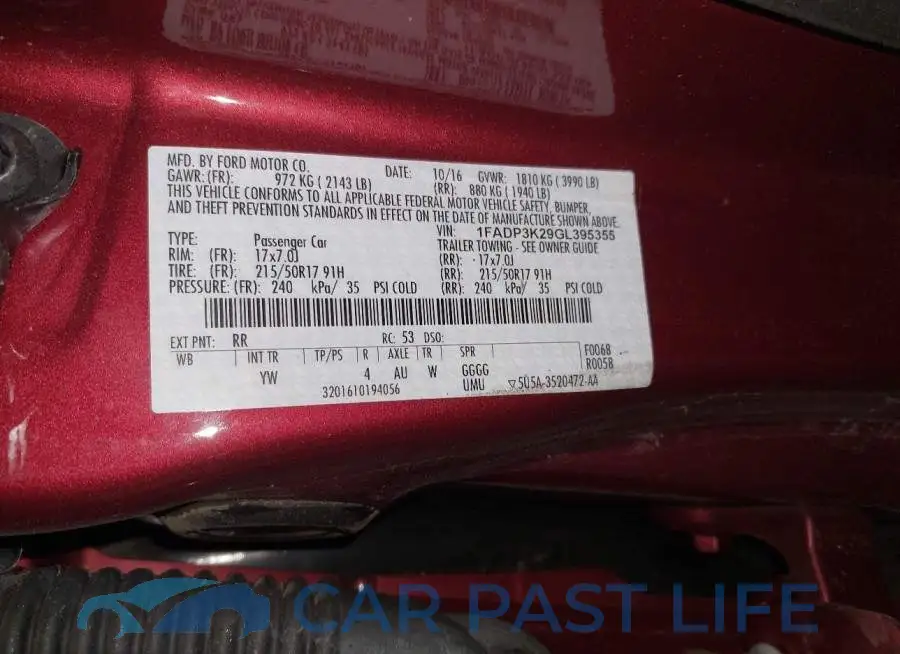 1FADP3K29GL395355# 9