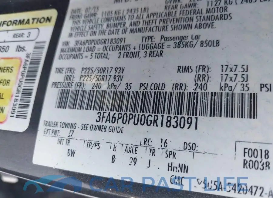 3FA6P0PU0GR183091# 9