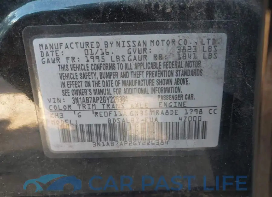 3N1AB7AP2GY226384# 9
