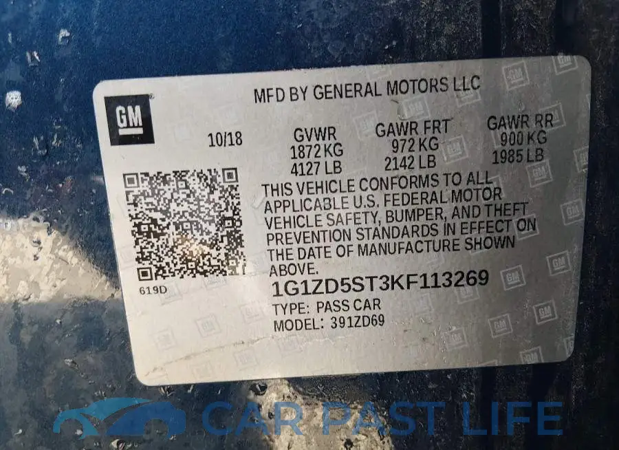 1G1ZD5ST3KF113269# 9