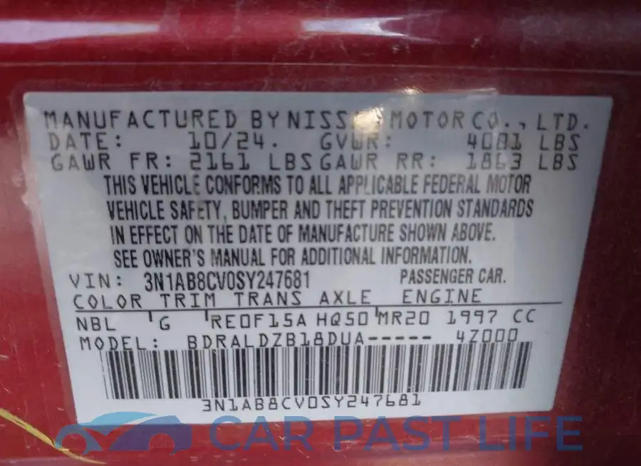 3N1AB8CV0SY247681# 9