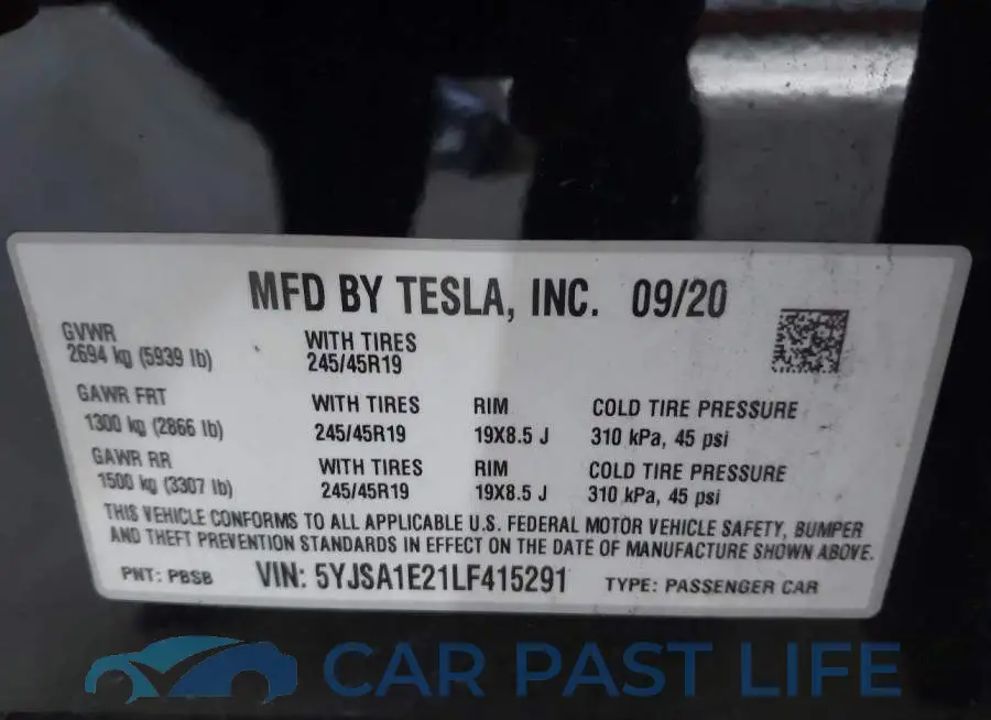 5YJSA1E21LF415291# 9