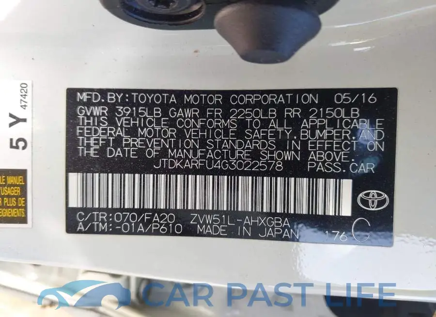 JTDKARFU4G3022578# 9