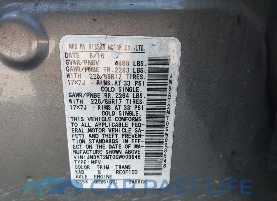 JN8AT2MT0GW008946# 9