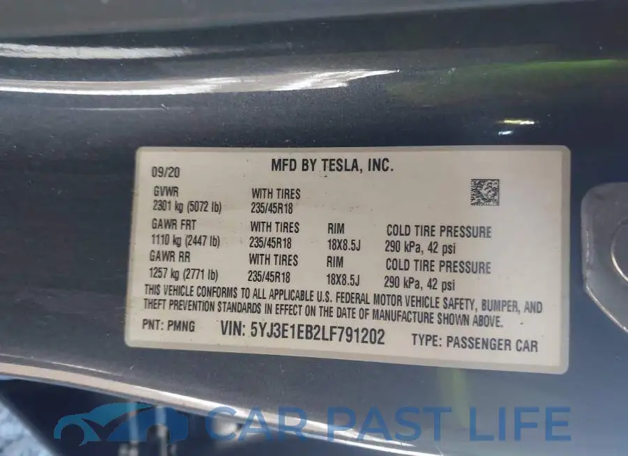 5YJ3E1EB2LF791202# 9
