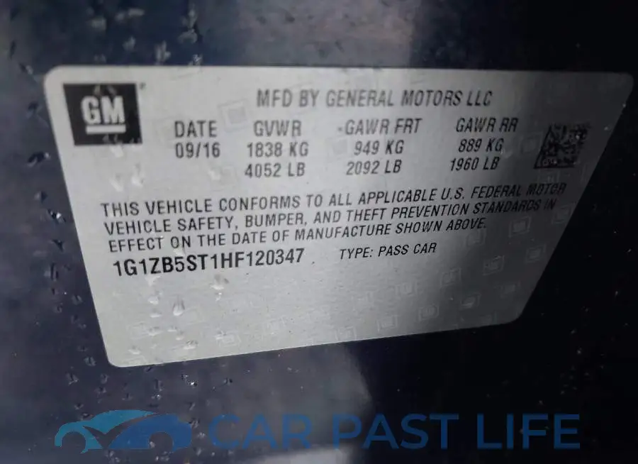 1G1ZB5ST1HF120347# 9
