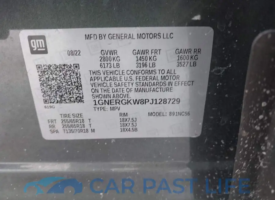 1GNERGKW8PJ128729# 9