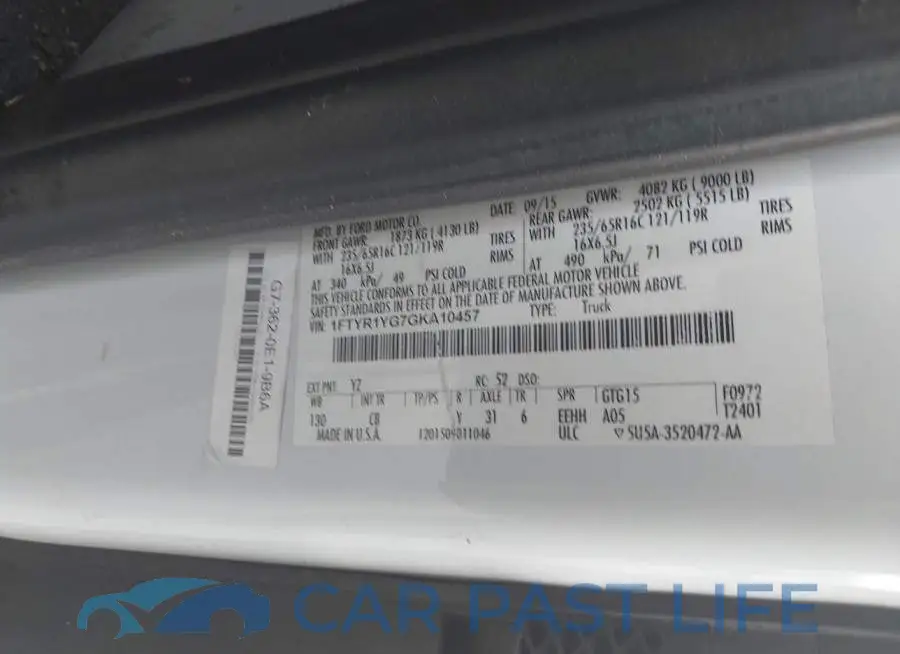 1FTYR1YG7GKA10457# 9
