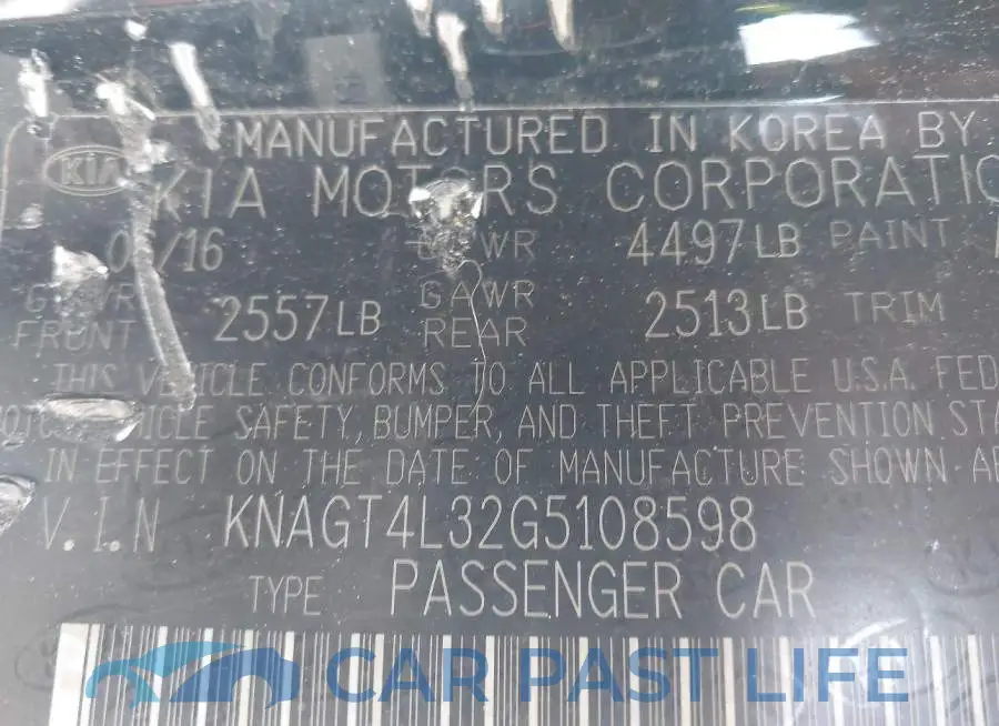 KNAGT4L32G5108598# 9