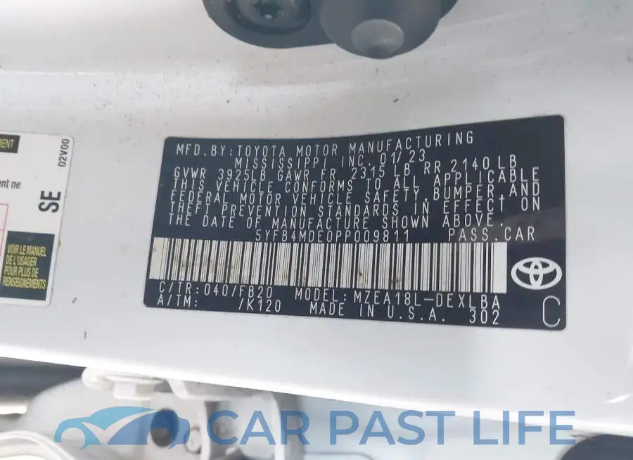 5YFB4MDE0PP009811# 9