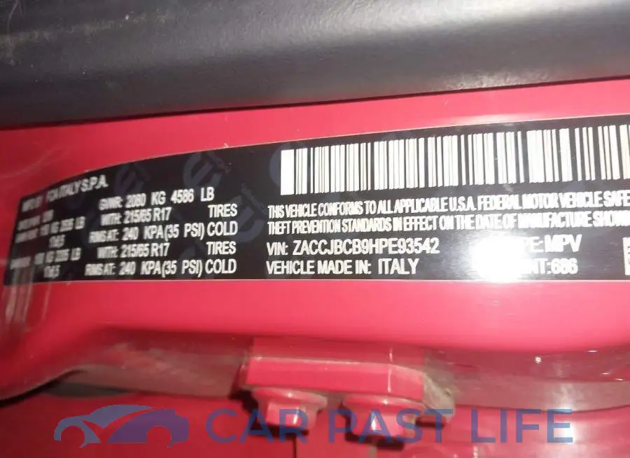 ZACCJBCB9HPE93542# 9