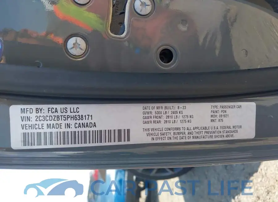 2C3CDZBT5PH638171# 9