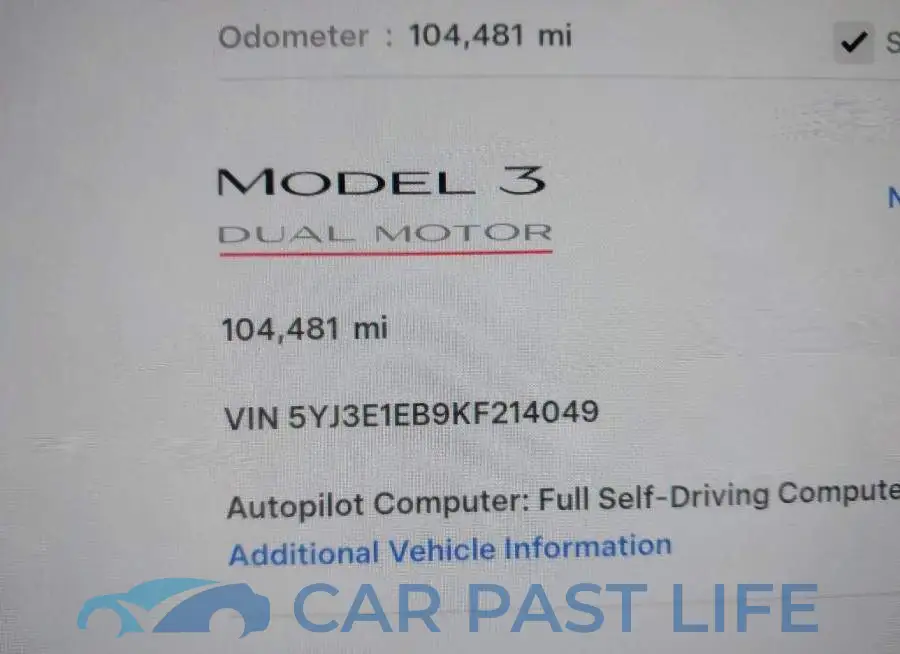 5YJ3E1EB9KF214049# 15
