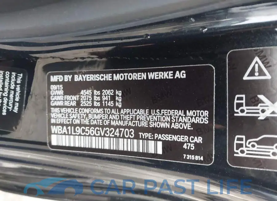 WBA1L9C56GV324703# 9