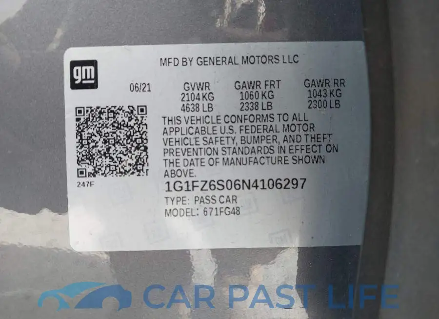 1G1FZ6S06N4106297# 9