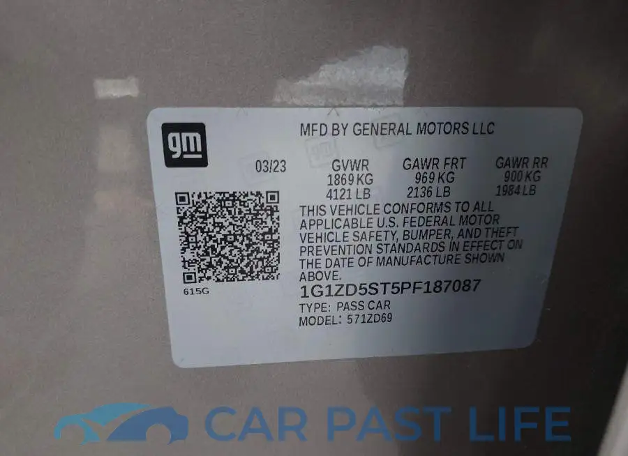 1G1ZD5ST5PF187087# 9