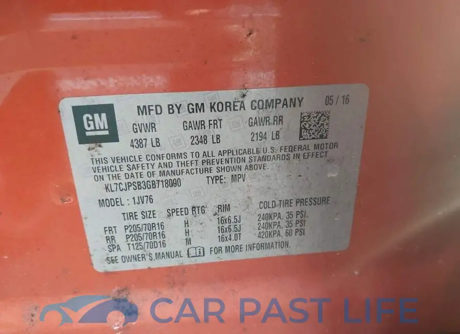 KL7CJPSB3GB718090# 9
