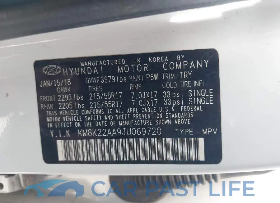 KM8K22AA9JU069720# 9