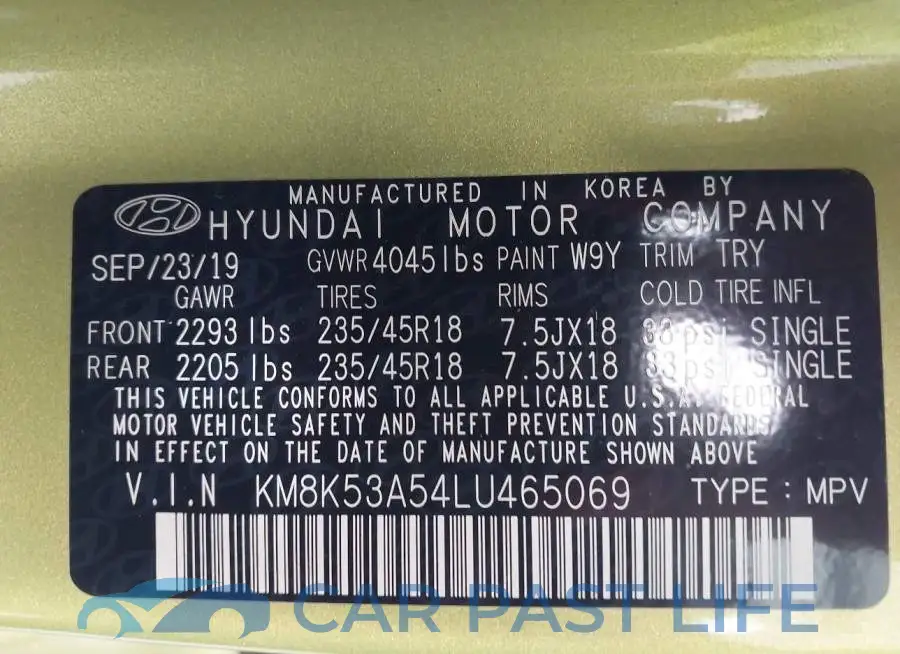 KM8K53A54LU465069# 9