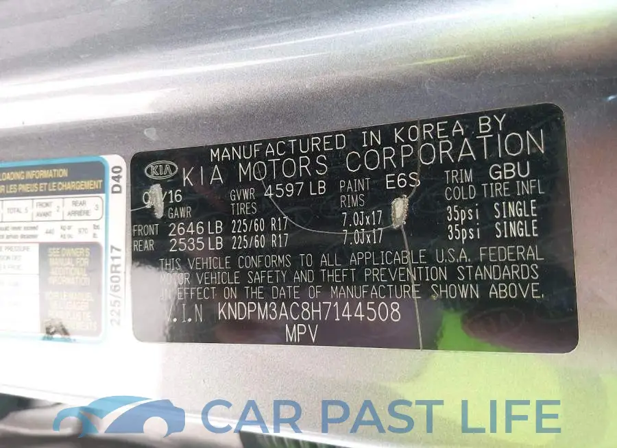 KNDPM3AC8H7144508# 9