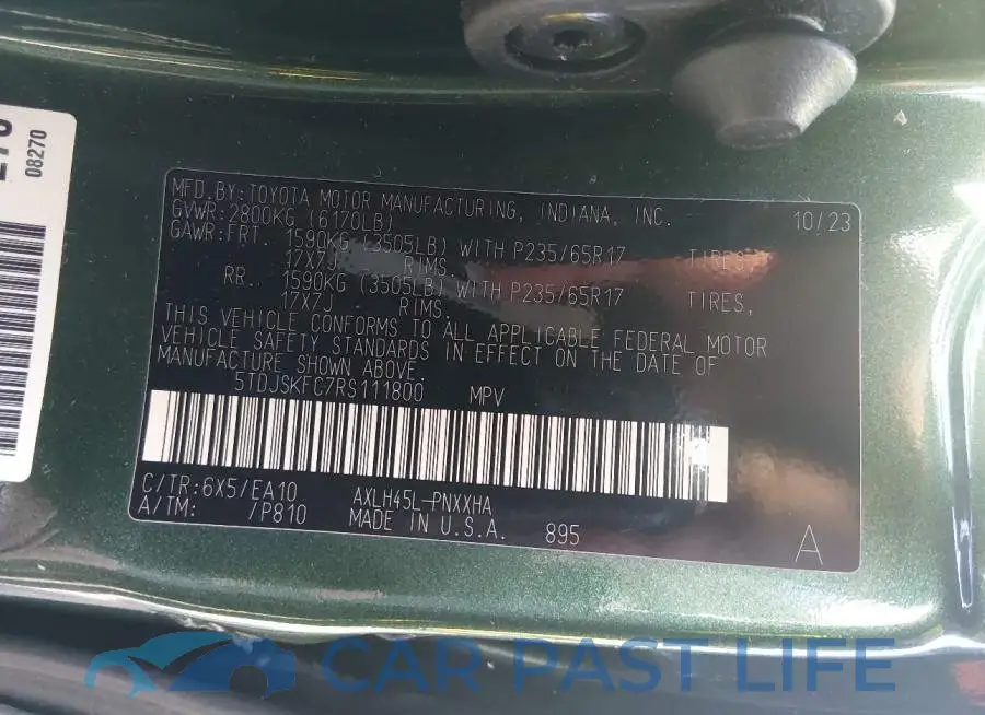 5TDJSKFC7RS111800# 9