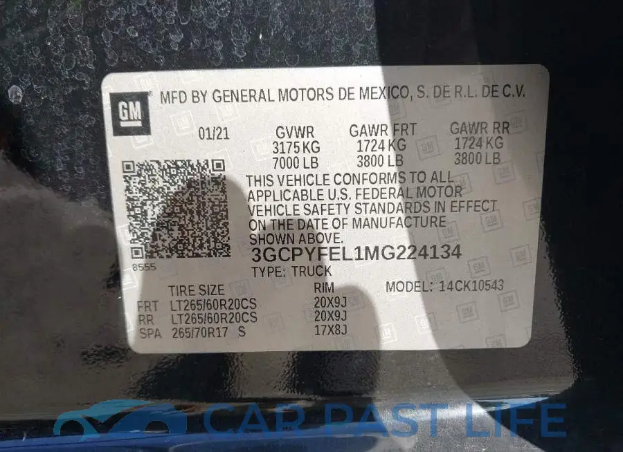 3GCPYFEL1MG224134# 9