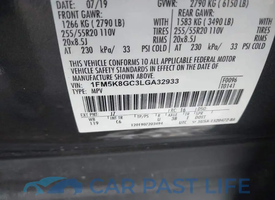 1FM5K8GC3LGA32933# 9