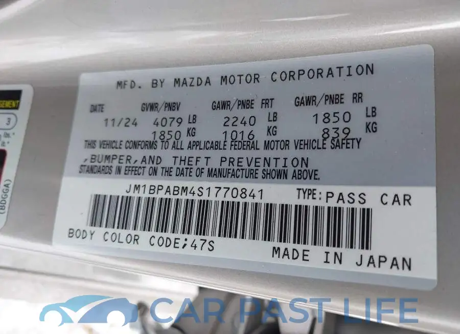 JM1BPABM4S1770841# 9