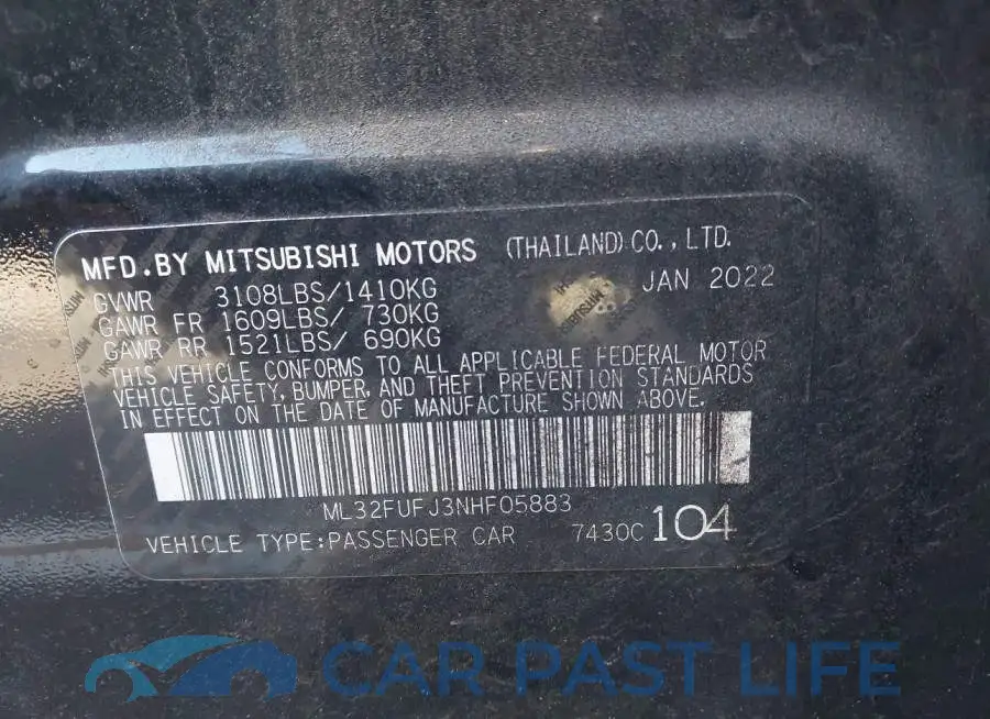 ML32FUFJ3NHF05883# 9