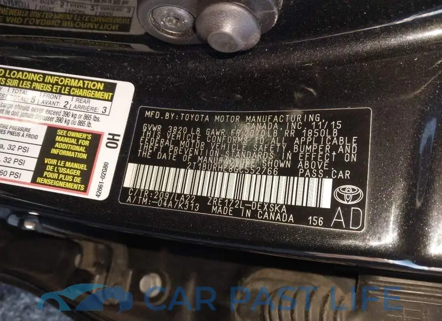 2T1BURHE8GC552766# 9