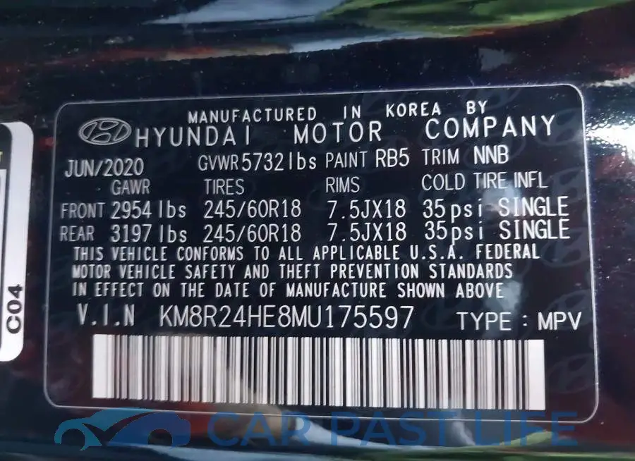 KM8R24HE8MU175597# 9