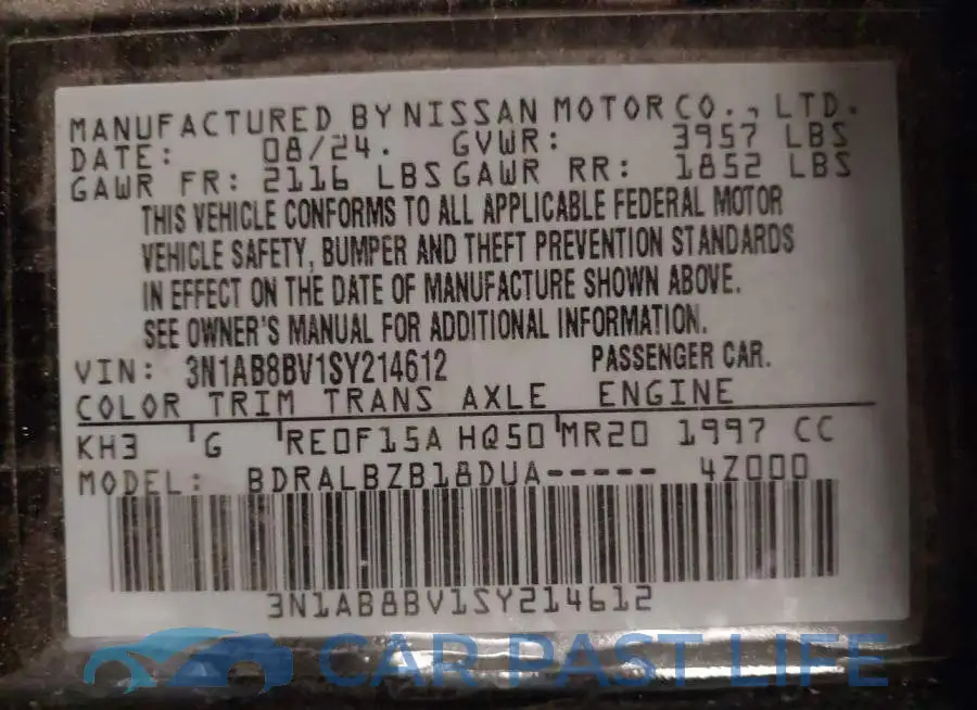 3N1AB8BV1SY214612# 9