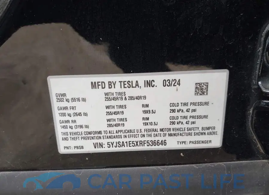 5YJSA1E5XRF536646# 9