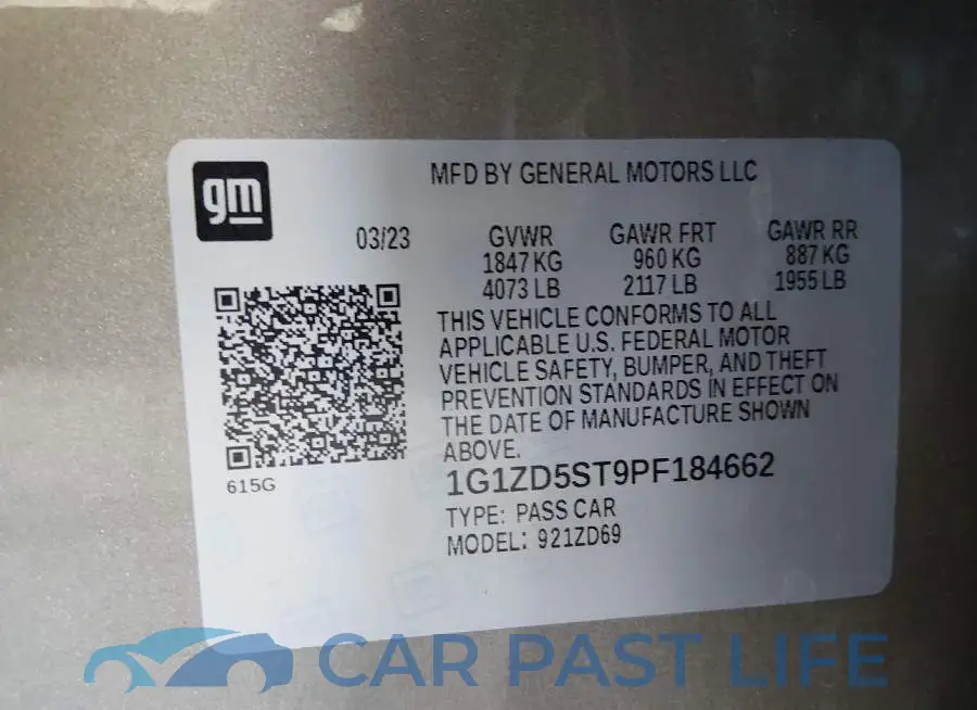 1G1ZD5ST9PF184662# 9