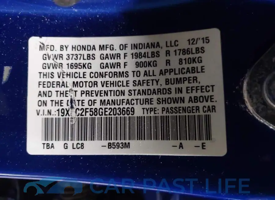 19XFC2F58GE203669# 17