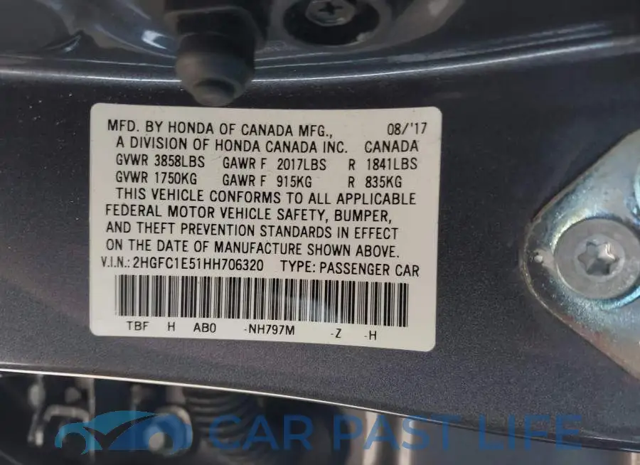 2HGFC1E51HH706320# 9