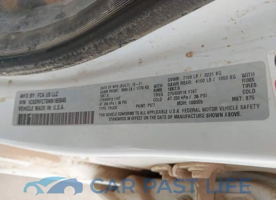 1C6SRFCT6NN160845# 9
