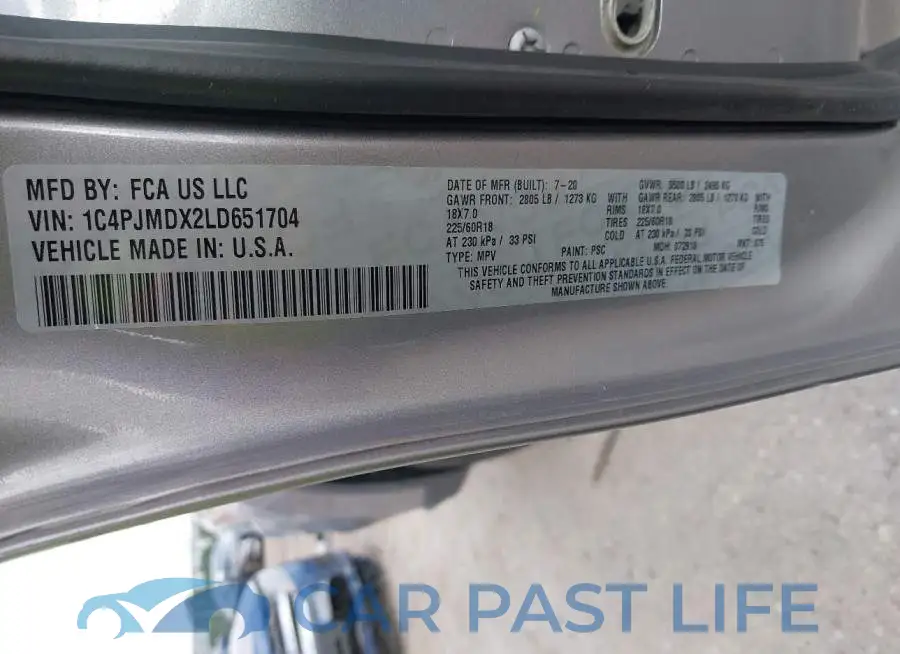 1C4PJMDX2LD651704# 9