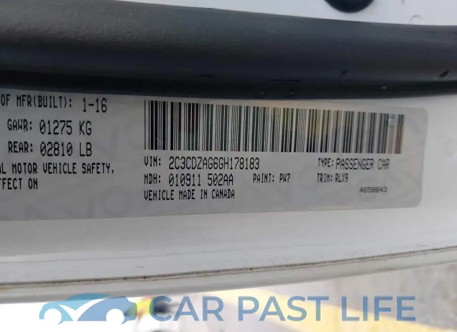 2C3CDZAG6GH178183# 9