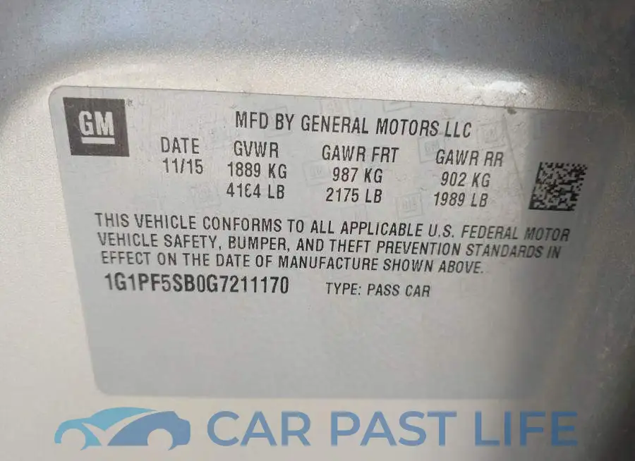 1G1PF5SB0G7211170# 9