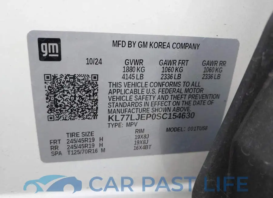 KL77LJEP0SC154630# 9