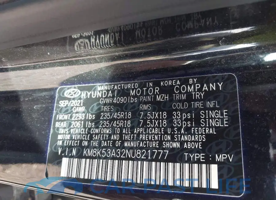 KM8K53A32NU821777# 9