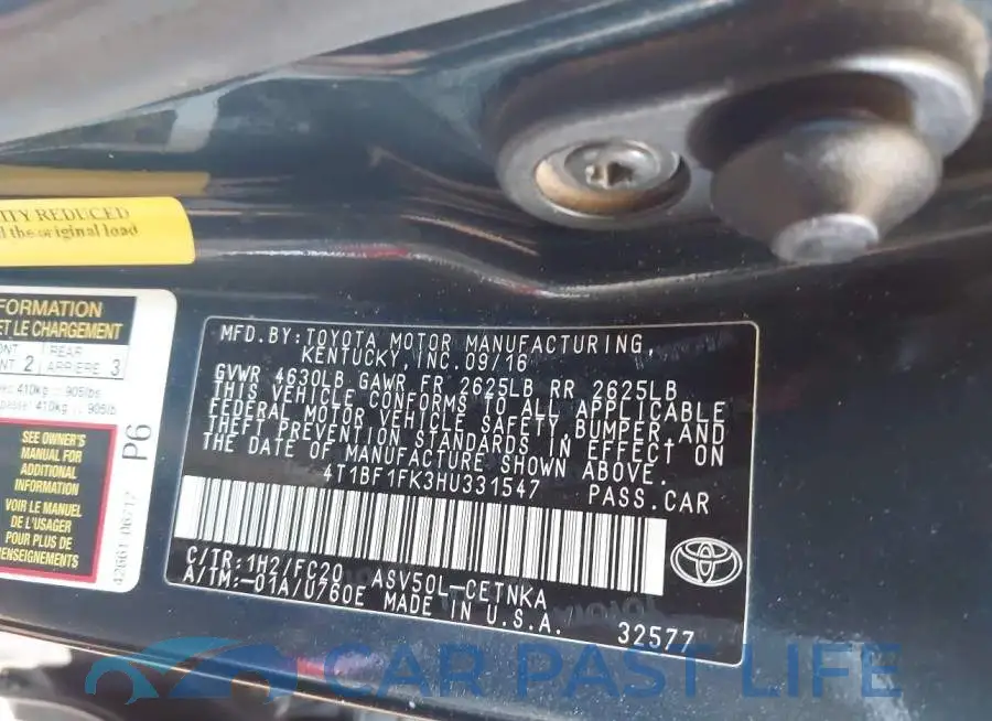 4T1BF1FK3HU331547# 8