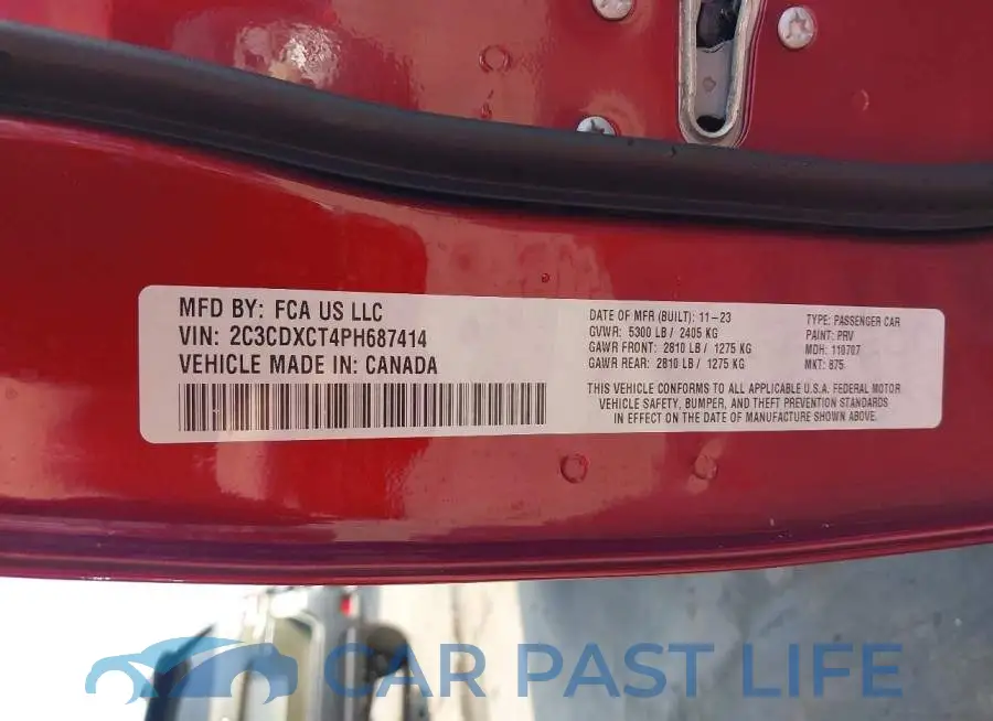 2C3CDXCT4PH687414# 9
